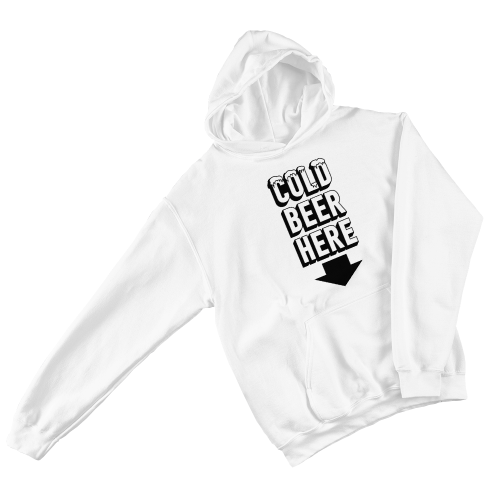COLD BEER HERE Classic Hoodies