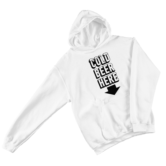 COLD BEER HERE Classic Hoodies