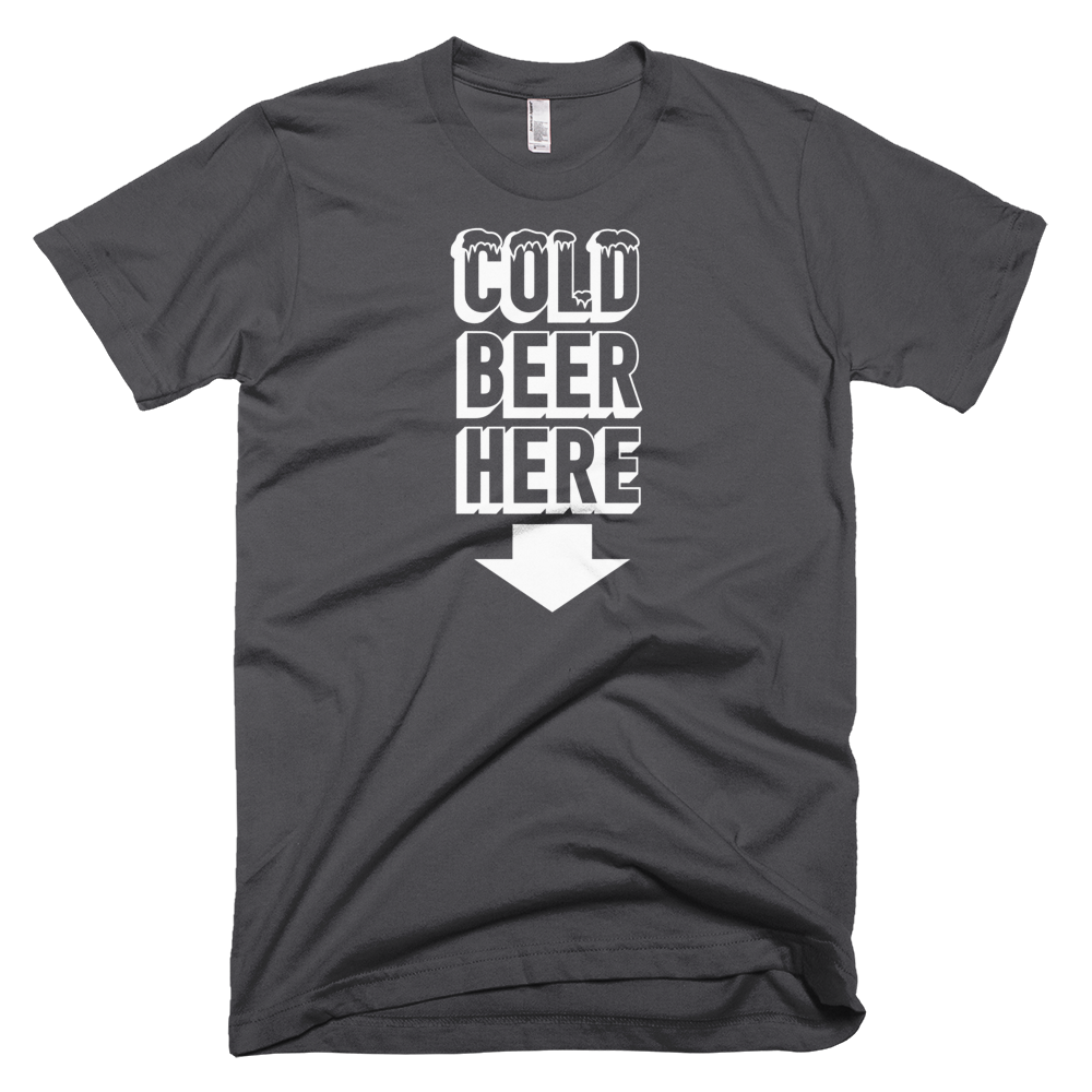 COLD BEER HERE T-Shirt in Baltimore Baseball Colors