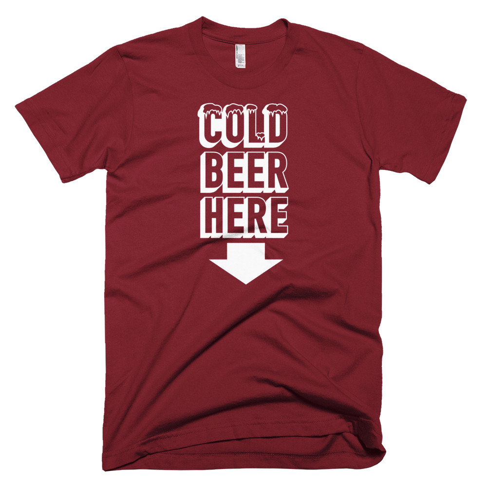 COLD BEER HERE T-Shirt in Atlanta Baseball Colors