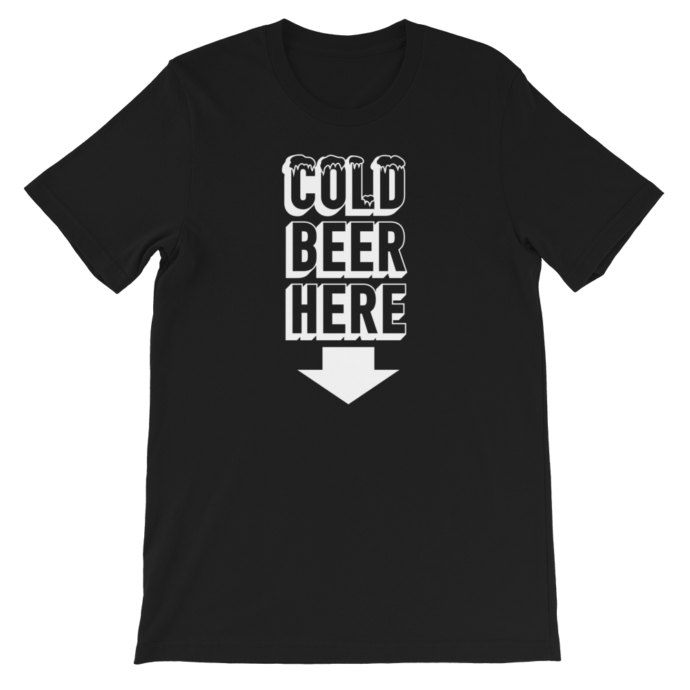 COLD BEER HERE T-Shirt in Cincinnati Baseball Colors