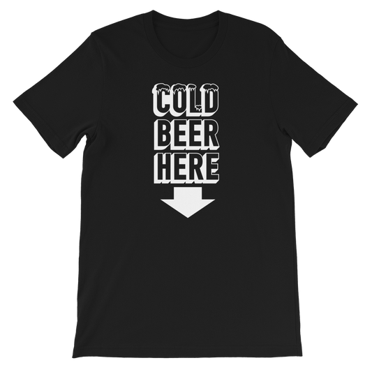COLD BEER HERE T-Shirt in Cincinnati Baseball Colors