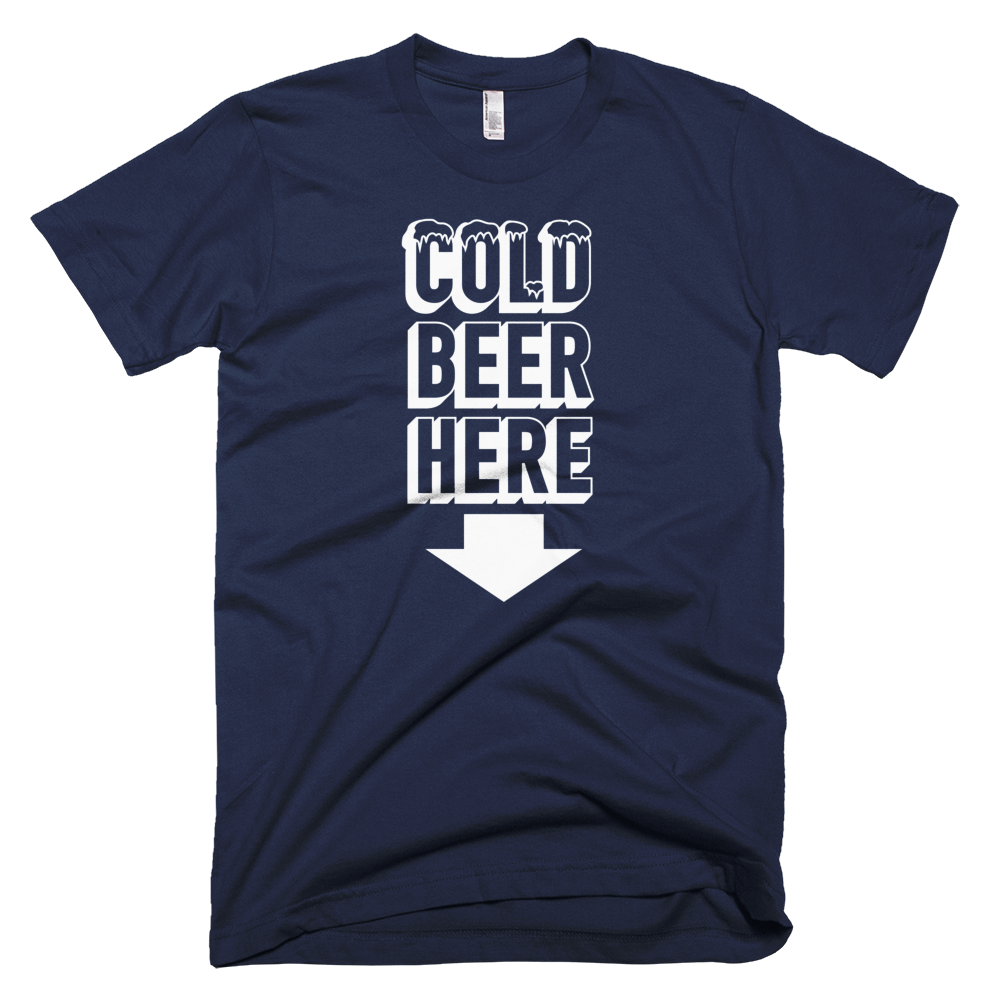 COLD BEER HERE T-Shirt in Boston Baseball Colors