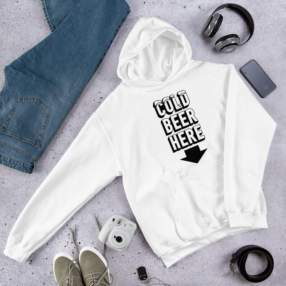 COLD BEER HERE Classic Hoodies