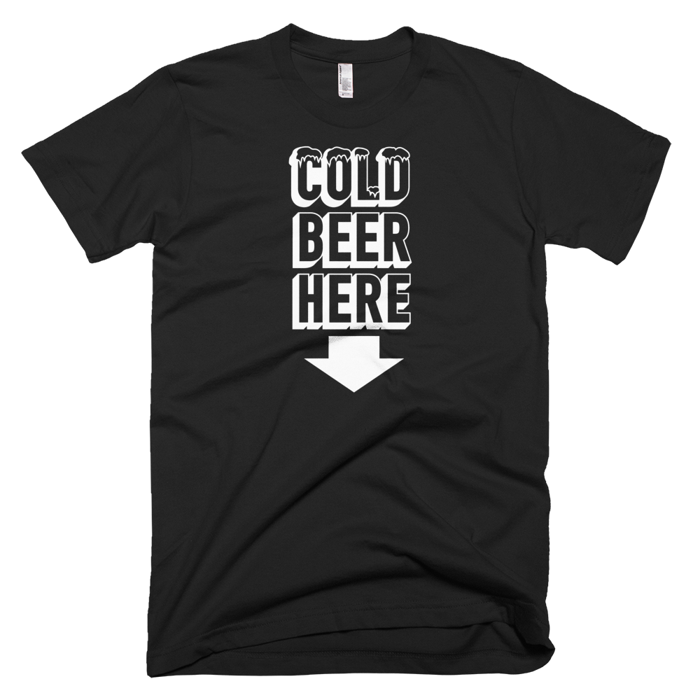 COLD BEER HERE T-Shirt in Baltimore Baseball Colors